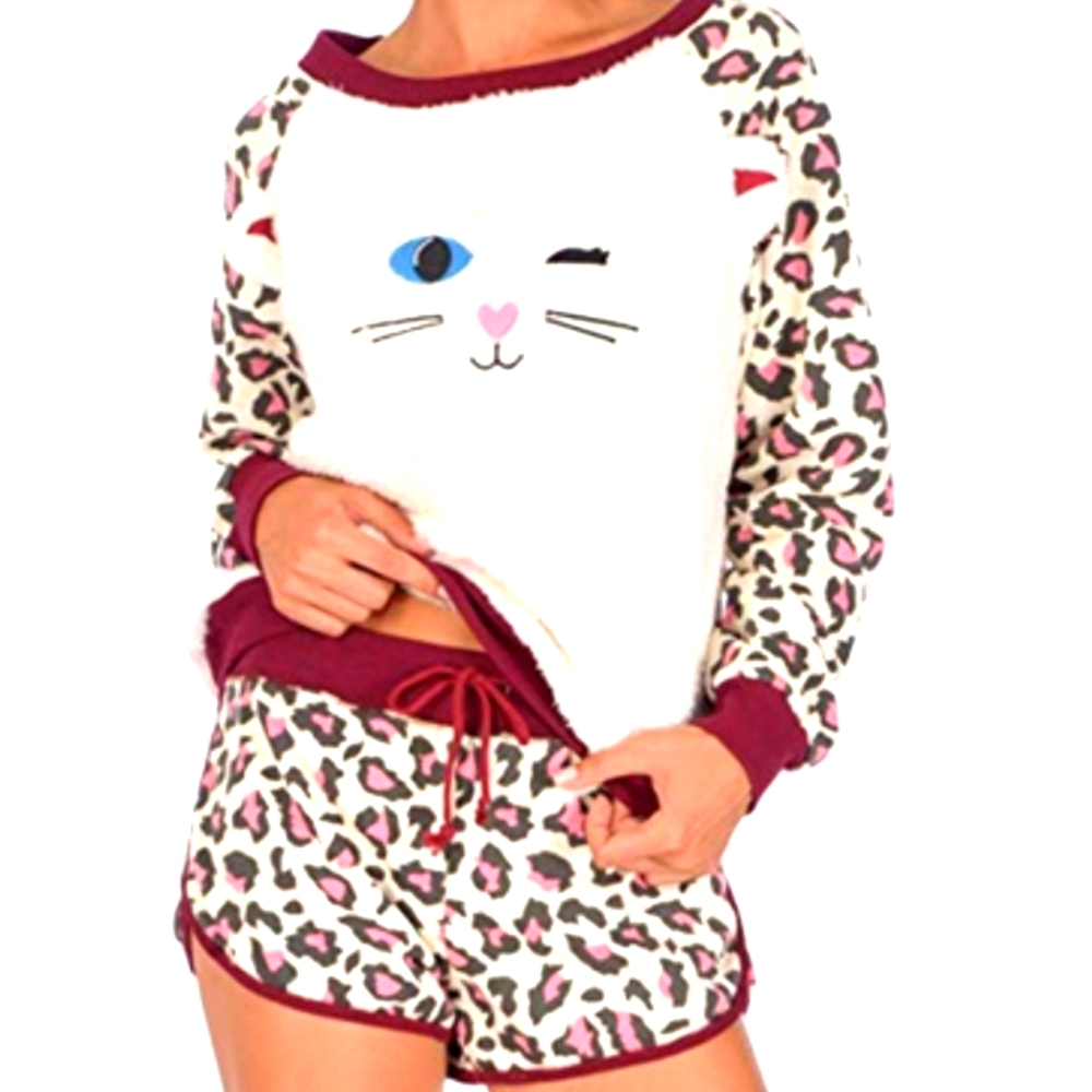 Body Candy Cat Feece Loungewear